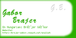 gabor brajer business card